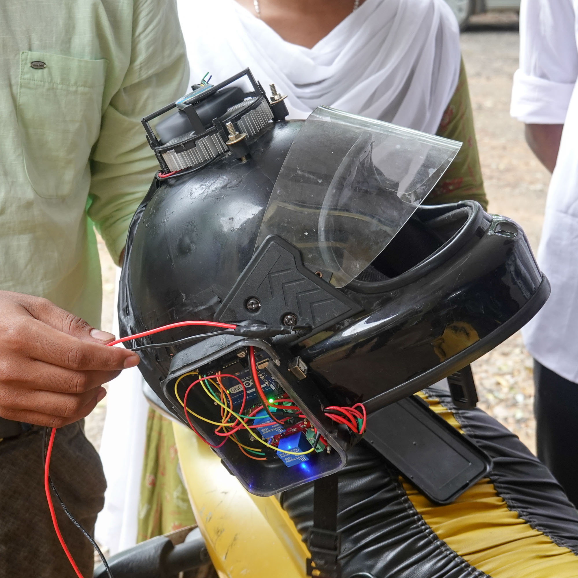 Air-cooled bike helmet, GCE Tirunelveli